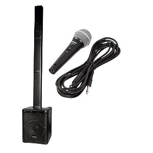 Kit Sistema de som vertical LPA8 Lexsen + Microfone Shure SV100 com fio