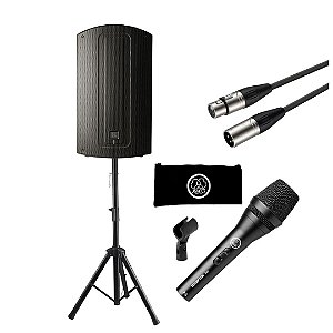 Kit Caixa JBL Max15 com suporte + Microfone Akg P3s com cabo 5mts