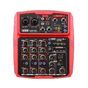 Mesa de Som Analógica Novik NVK-i06BT 6 Canais - Outlet