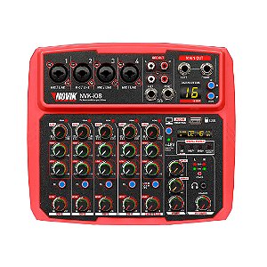 Mesa de Som Analógica Novik NVK-i08BT 8 Canais -OUTLET