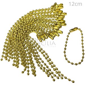 Corrente de Bolinha com Fecho 20unid. - Dourada