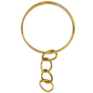 Argola para Chaveiro 50 unidades - Ouro