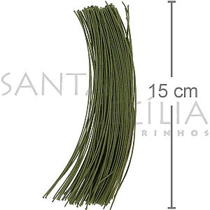 Arame Cortado para Artesanato Nº 26 15cm 100unid. - Verde