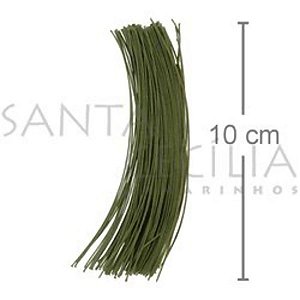 Arame Cortado para Artesanato Nº 26 10cm 100unid. - Verde