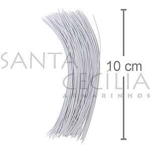 Arame Cortado para Artesanato Nº 26 10cm 100unid. - Branco