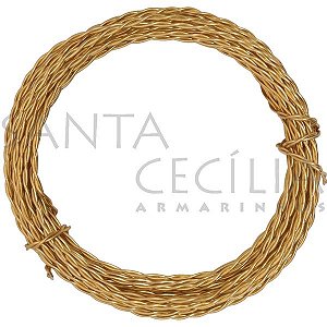 Arame Metálico Torcido para Artesanato Rolo 5m - Ouro