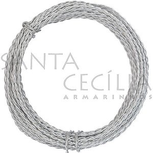 Arame Metálico Torcido para Artesanato rolo 5m - Prata