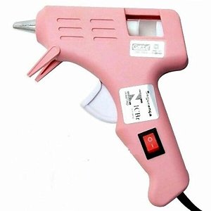 Pistola de Cola Quente Liga e Desliga - Pequena Rosa