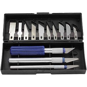Kit de Estiletes de Precisão com 3 cabos e 13 lâminas EST-13