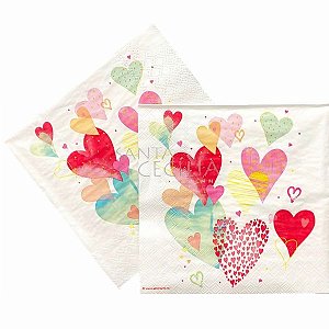 Guardanapo de Papel Decoupage 20 unid. With Love White 13314880