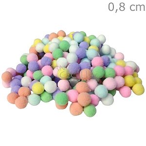 Pom Pom Solto 8 mm - 200 unid. - Tons Pastel