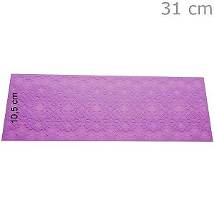 Tapete em Silicone para Renda de Açucar 10X31cm - Cód.GMEZN934