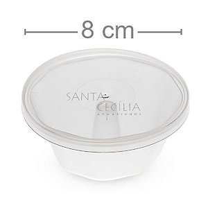 Forma Pudim Pequeno Forneável com Tampa 120ml 10 unid.