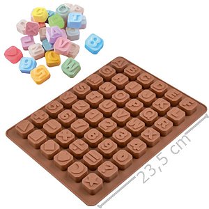 Forma de Chocolate em Silicone Alfabeto - Ref. FT145
