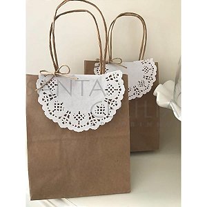 Toalha Rendada de Papel Branca 28 cm - Mod. 280 - 10 unidades