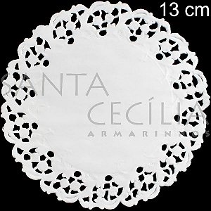 Toalha Rendada de Papel Branca 13 cm - Mod. 130 - 24 unidades