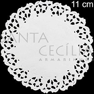 Toalha Rendada de Papel Branca 11 cm - Mod. 110 - 24 unidades