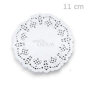Toalha Rendada de Papel Branca 11 cm - 100 unidades
