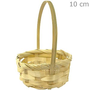 Mini Cesta de Bambu com Alça Ref.IX-001 - Modelo Oval