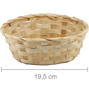 Cesta de Bambu Redonda Ref. 0265-3 - Natural