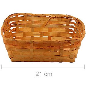 Cesta de Bambu Retangular Ref. 9328 - Laranja