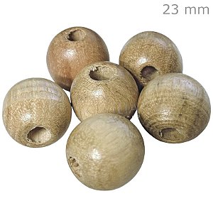 Bola de Madeira 23mm - 50unid. - Cores Diversas