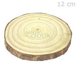 Base Tronco Disco de Madeira - 10 - 12 cm