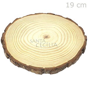 Base Tronco Disco de Madeira - 19 - 21 cm