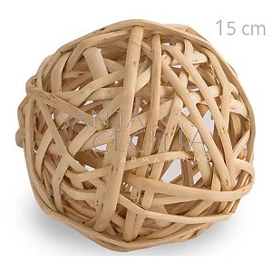 Bola de Rattan 15 cm Natural - Ref JCE-15