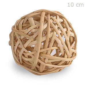 Bola de Rattan 10 cm Natural - Ref JCE-10