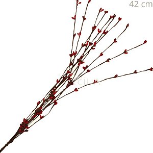 Galho com Bagas Artificiais Vermelho