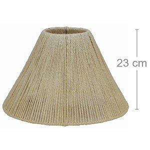 Luminária Rústica Cúpula - Sisal Natural - R$115,00