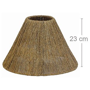 Luminária Rústica Cúpula - Sisal Conhaque - R$115,00