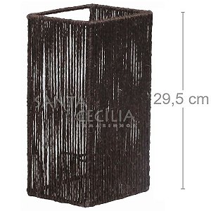 Luminária Rústica  Arandela - Sisal Marrom - R$63,90