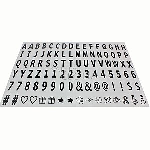 Letras para Luminária Lightbox Grande 96 TAGS - Ref. Q19774
