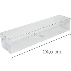 Caixa de Acetato M 12 - 24,5 x 5,5 x 4,5 cm - 20 unid.