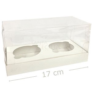 Caixa 17 x 8,5 x 8,5 cm Mini Bolo Duplo - 10 unid. - Branco