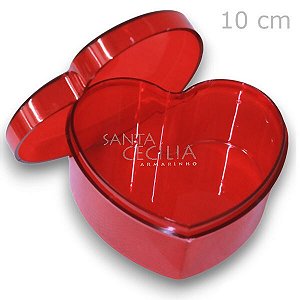 Caixa Coração em Acrílico 10 cm - 6 unid. Ref. 0850