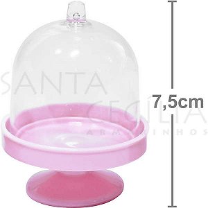 Lembrancinha Cúpula de Acrílico - 10 unidades - Rosa