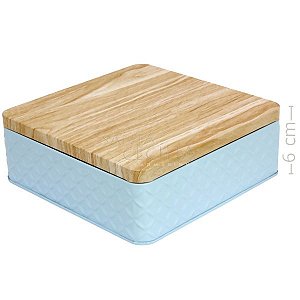 Caixa de Metal 17 x 6 cm Quadrada Ref.3334