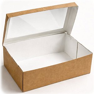 Caixa Kraft 5 unid. KB31A 35 x 25 x 13 cm - com Visor