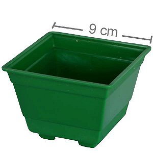 Vaso Quadrado Plástico Verde Bandeira