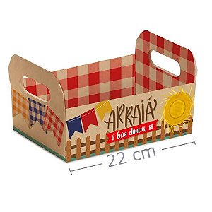 Caixote de Papel Cartão Festa Junina Kraft Festança - Ref. 13005568