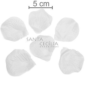 Pétalas de Rosa Artificial - 300 unid. A32 - Branca