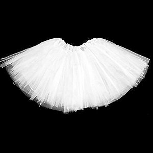 Saia Tule 35cm Branca - Ref. Q21167