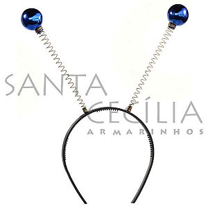 Tiara com Bolinhas Metalizadas Sortida - 10 unid.