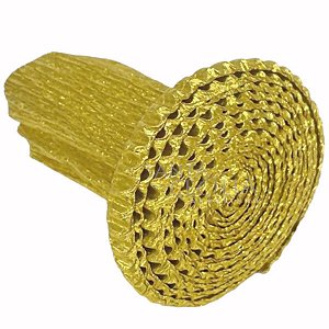 Babado de Papel Crepom 10x120 cm Dourado 911