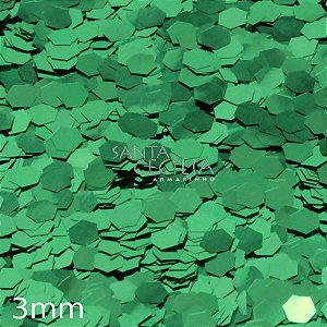 Confete para Balões Hexagonal 3mm 15g - Verde