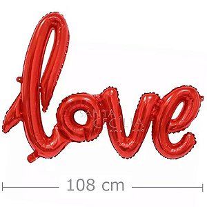Balão Metálico Love 60 x 108 cm