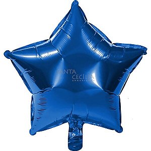 Balão Metal Estrela 45cm Azul